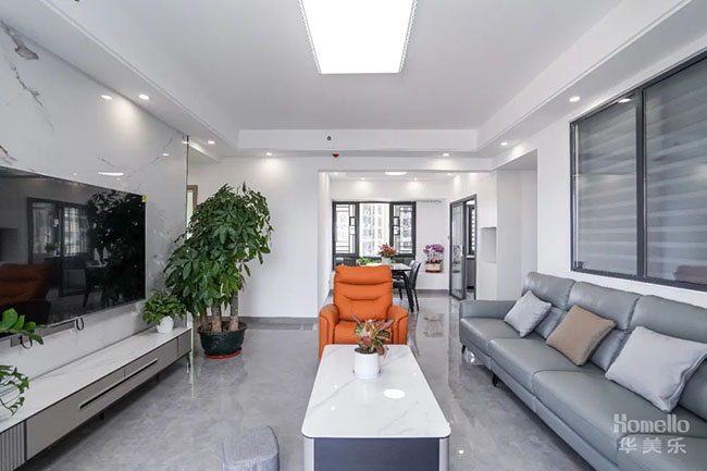 154㎡現(xiàn)代簡約，軟硬裝合理搭配塑造高級感，顏值與實用度并重